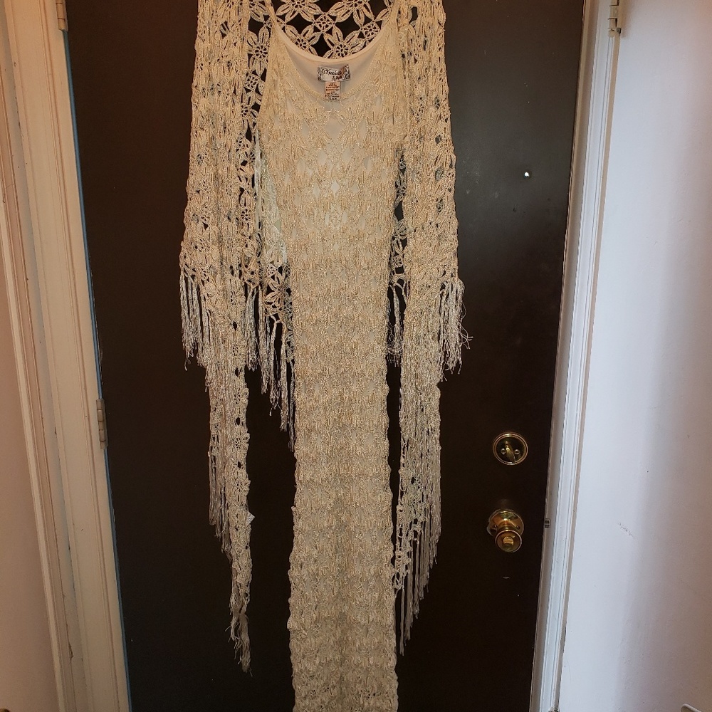 Cream maxi dress